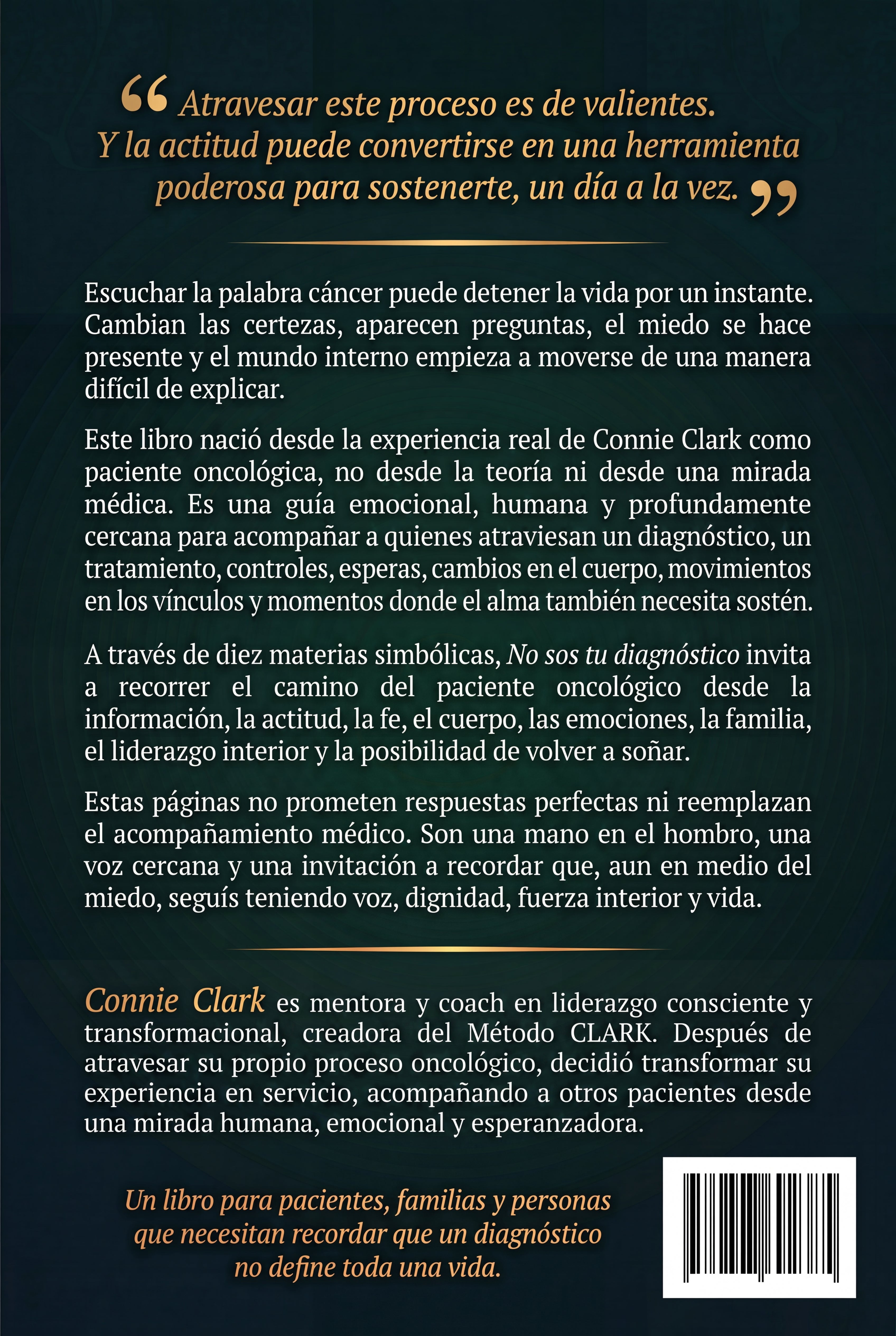 Contratapa del Libro No Sos tu diagnóstico